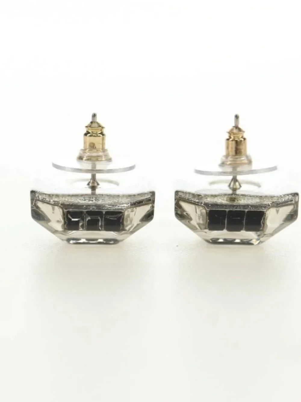 CHANEL COCO Mark Pierce metal Clear CC Auth 181297M